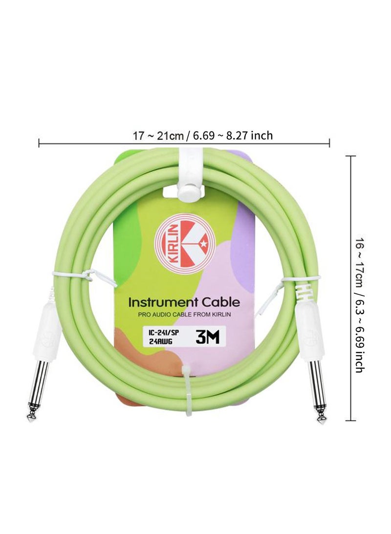 Generic 3M Guitar Cable – Dual Straight Plugs, Model IC-241, Macaron Colors, For Guitar & Bass  - Image 4
