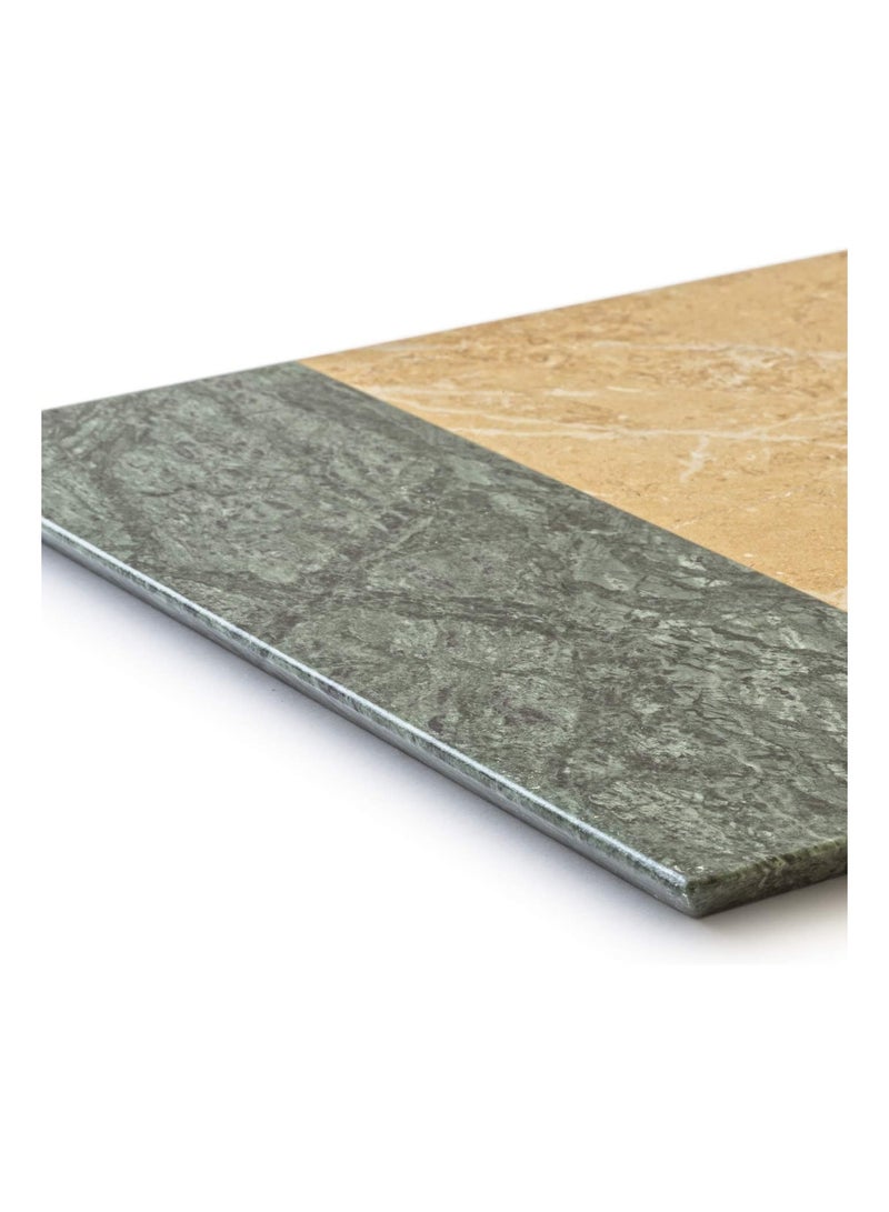صينية طاولة شرقية من الرخام الذهبي والأخضر 35x25x2 سم - Image 2