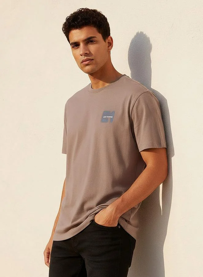 Lee Cooper Men Regular Fit Crew Neck Short Sleeve Logo Print T-shirt