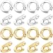 Winsyison 20pcs Split Open End Jump Ring 14K Gold Silver Plated Locking Circle Clasp Ring ID 3mm Connector Accessories for Earrings Bracelets Necklaces DIY Crafts Jewelry Making - Image 2