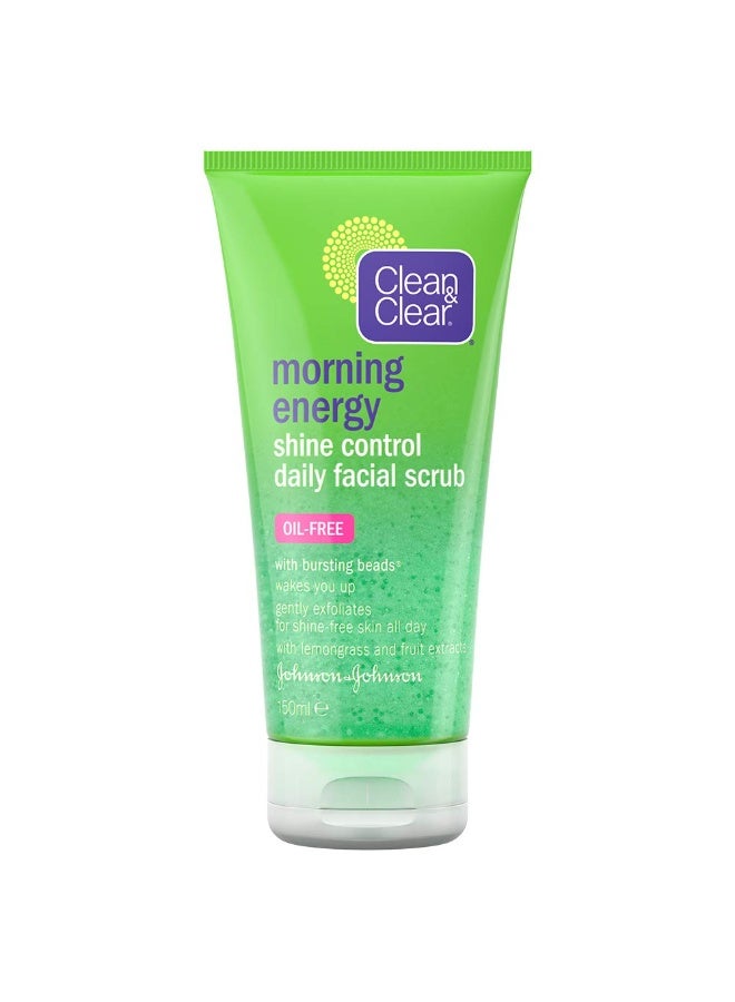 Clean & Clear Morning Energy Shine Control Daily Facial Scrub 150ml - Image 1