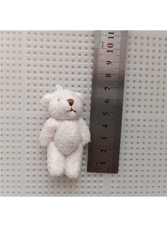 Plush Doll Joint Sweater Bear Rabbit Naked Bear Necklace Mobile Phone Accessories Accessories Accessories Gift Wholesale-Color:6cm White Pearl Velvet-Height:Single Price - Image 1