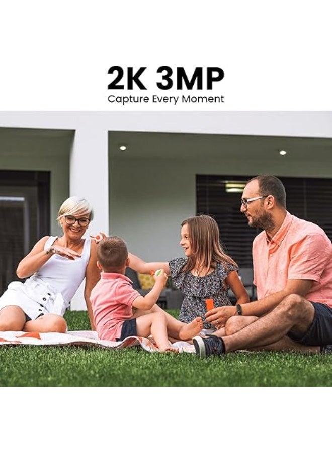 كاميرا مراقبة خارجية لاسلكية - بدقة 2K مع كشف حركة ذكي وإنذار صوتي - تعمل بالطاقة الشمسية ورؤية ليلية ملوّنة - Image 3