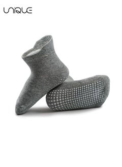 Unique 6 Pairs Of Cotton Non-slip Socks,Ankle Style Socks with Grippers for Little Girls & Boys, Infants, Toddlers, Children - M  - Image 2