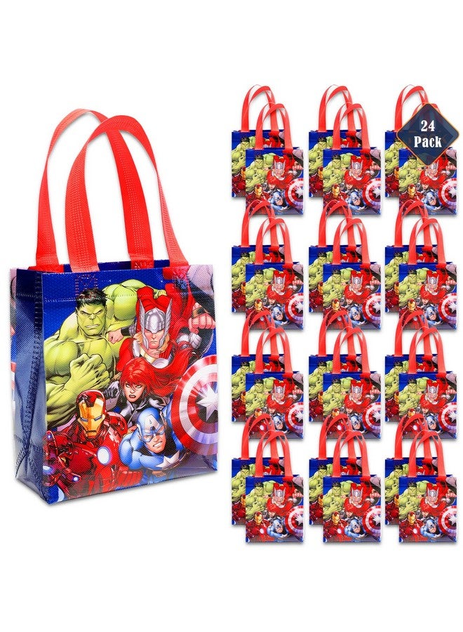 MARVEL Marvel Avengers Party Favor Bags Set - 24 Pack Of 8" Avengers Party Goodie Bags For Kids Bulk Reusable Totes | Marvel Avengers Birthday Party Supplies - Image 1