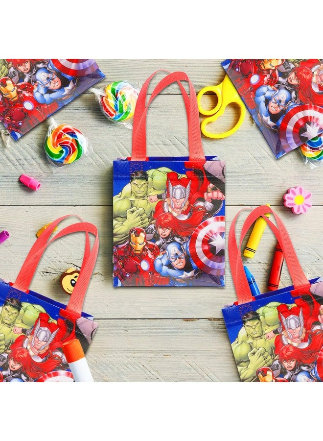 MARVEL Marvel Avengers Party Favor Bags Set - 24 Pack Of 8" Avengers Party Goodie Bags For Kids Bulk Reusable Totes | Marvel Avengers Birthday Party Supplies - Image 3