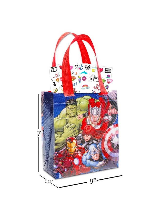 MARVEL Marvel Avengers Party Favor Bags Set - 24 Pack Of 8" Avengers Party Goodie Bags For Kids Bulk Reusable Totes | Marvel Avengers Birthday Party Supplies - Image 2