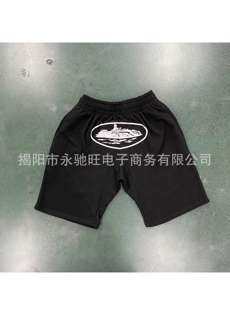 Generic - Casual Skateboard Wheelboat Print Short Pants Loose Fit Summer Trendy Streetwear Hip Hop Style Four Seasons Mens Leisure Shorts Style seven - Image 1