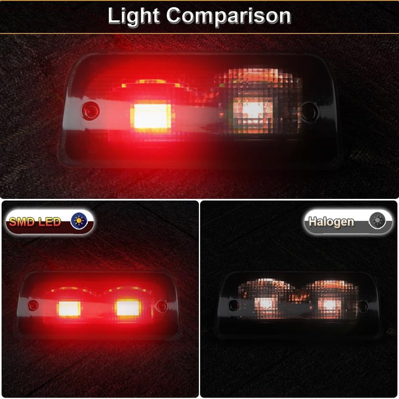 RAVSOFT 3rd Third Brake Light Lens Red Cover with Seal Gasket Extended Cab Only Compatible with 1994-2003 Chevy S10 GMC Sonoma 1997-2000 Isuzu Hombre High Mount Stop Lamp Assembly - Image 4