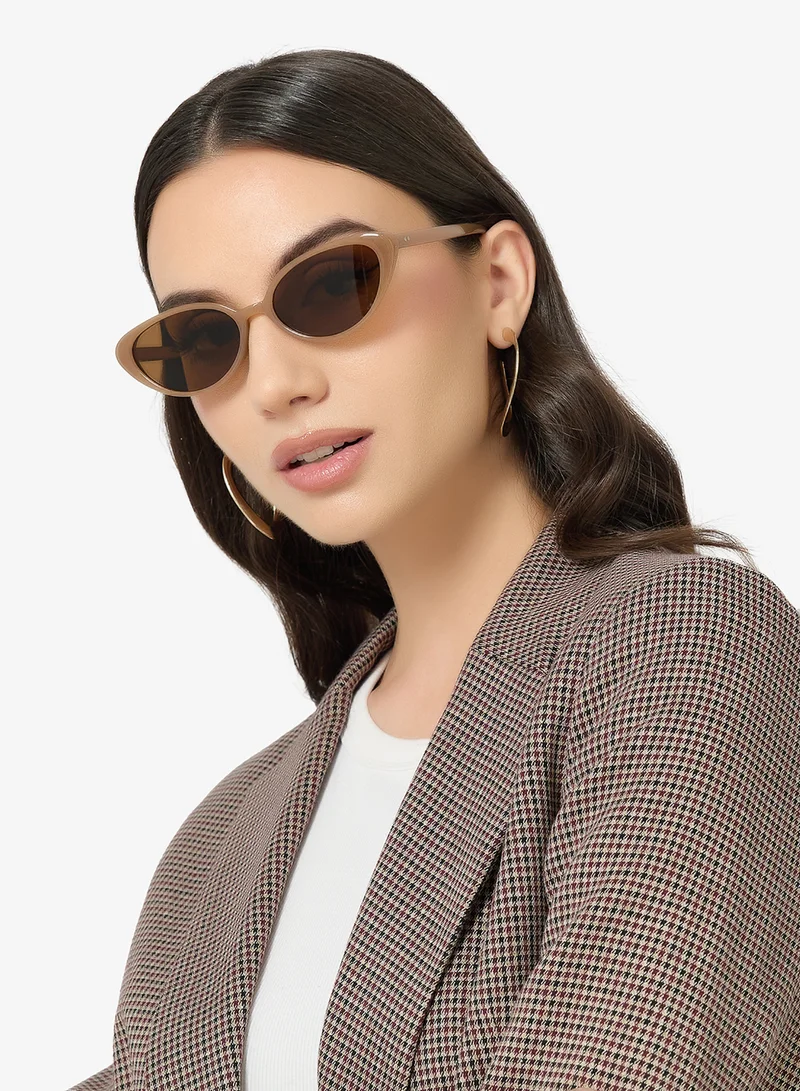 ELLA Brown Cat Eye Polarized Sunglasses for Women | Best Price UAE