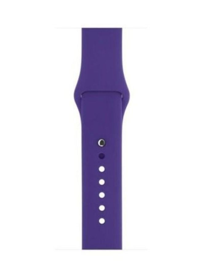 Replacement Watchband For Apple Watch Series 7 45mm / 6 / SE / 5 / 4 44mm / 3 / 2 / 1 42mm Purple - Image 2