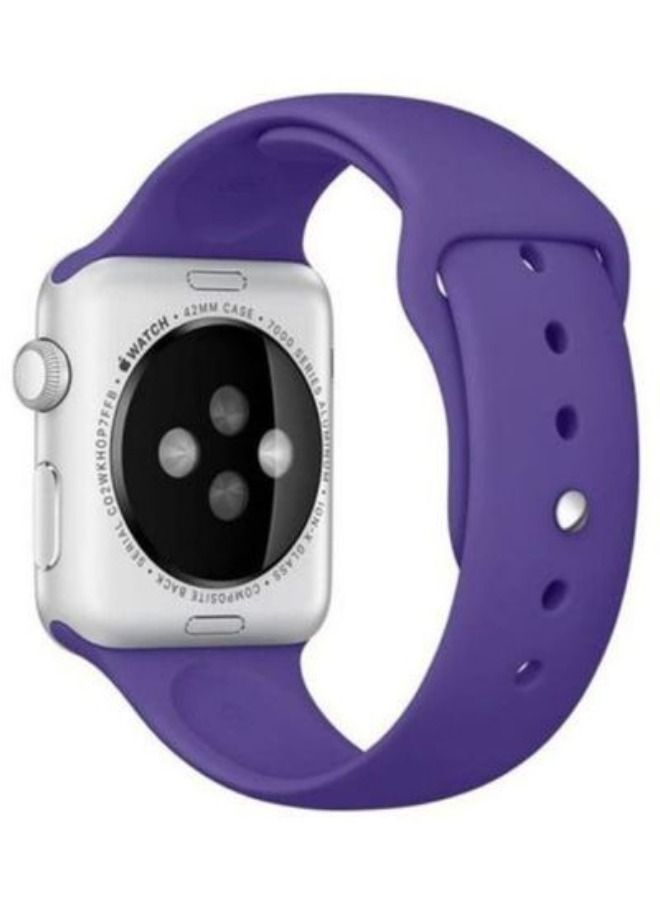 Replacement Watchband For Apple Watch Series 7 45mm / 6 / SE / 5 / 4 44mm / 3 / 2 / 1 42mm Purple - Image 1
