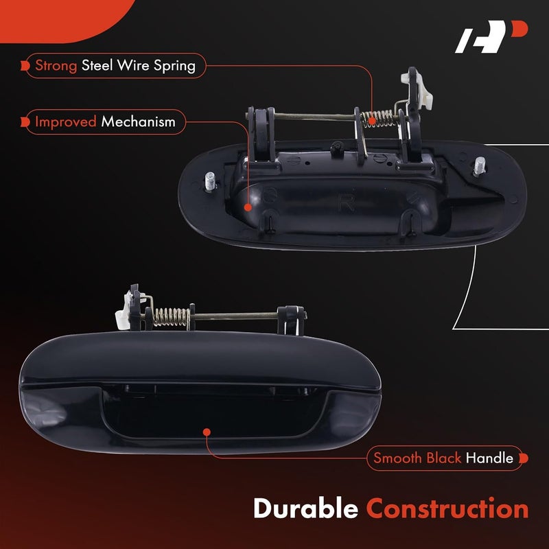 A-Premium Front Right Passenger Side Exterior Door Handle Compatible with Chevrolet Trailblazer, Trailblazer EXT & GMC Envoy, Envoy XL XUV & Buick Rainier & Isuzu Ascender & Oldsmobile & Saab - Image 4
