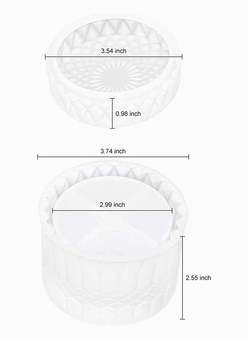 Box Resin Moulds, SYOSI with Lids DIY Jewelry Jar Silicone Mould 3D Trinket Storage Jar Epoxy Resin Container Candy Box Flower Pot Mould, Home Decor Tool Decorative Tabletop Crafts Gift