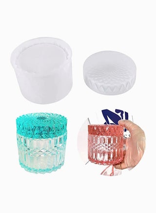 Box Resin Moulds, SYOSI with Lids DIY Jewelry Jar Silicone Mould 3D Trinket Storage Jar Epoxy Resin Container Candy Box Flower Pot Mould, Home Decor Tool Decorative Tabletop Crafts Gift - pzsku/Z975134BA97096E63EF22Z/45/_/1660294898/8c99f4c1-c2bd-4658-ac5c-19f44eb6f172