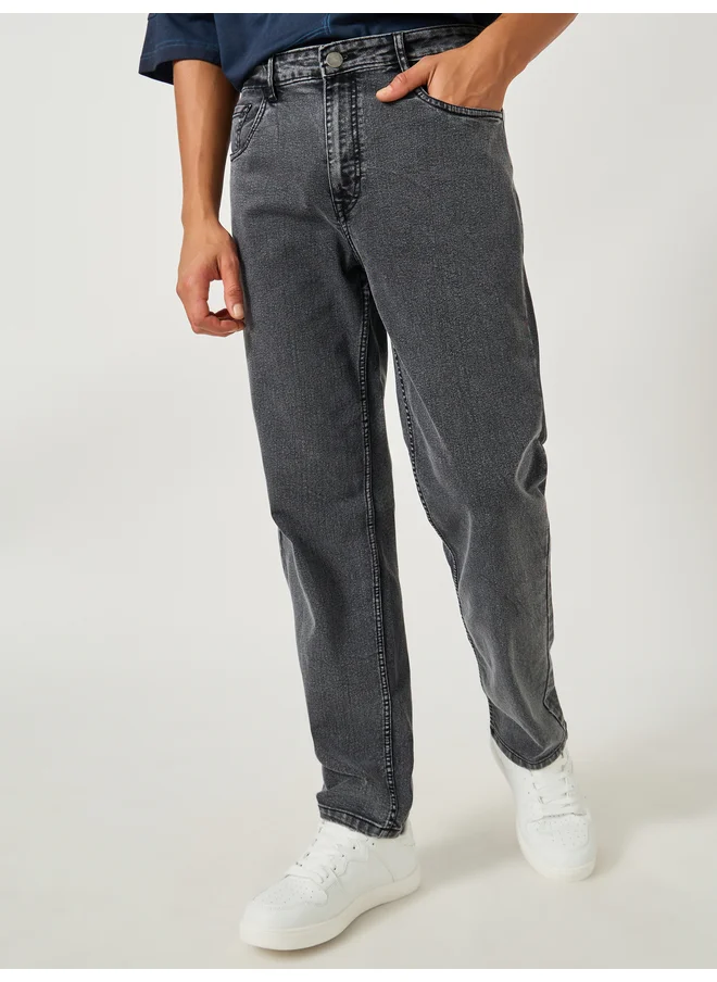 ستايلي Styli Basic 5 Pocket Regular Fit Jeans