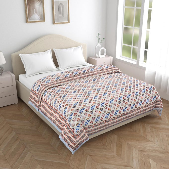 400 TC PURE COTTON DOUBLE BED SOFT JAIPURI AC QUILTRAZAIRAJAI FLORAL PRINTJAIPURI RAZAI DOUBLE BED FOR WINTER PRINTED DOUBLE_2