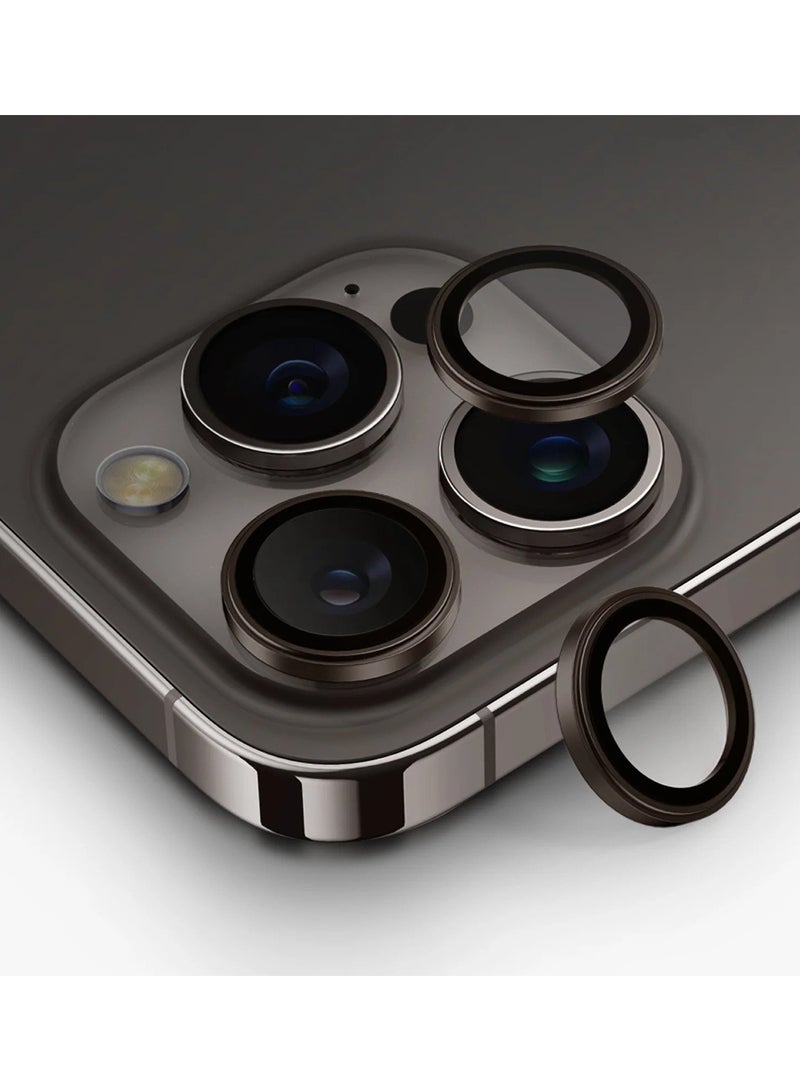 devia iPhone 15 Pro & 15 Pro Max For Peak Series Crystal Lens Protector (3 pcs) - Graphite