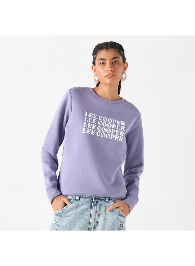Lee Cooper Lee Cooper Logo Embossed Sweatshirt with Long Sleeves - Image 1