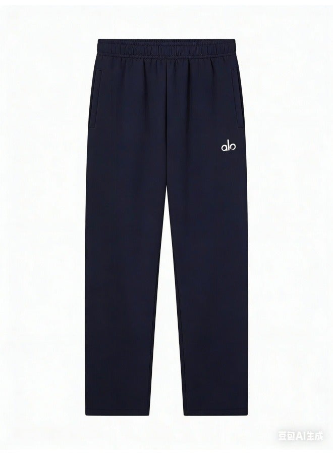 Alo Yoga Mid-Rise Straight-Leg Sweatpants - Relaxed Fit Cotton Casual Athletic Pants for Men/Women - Image 1