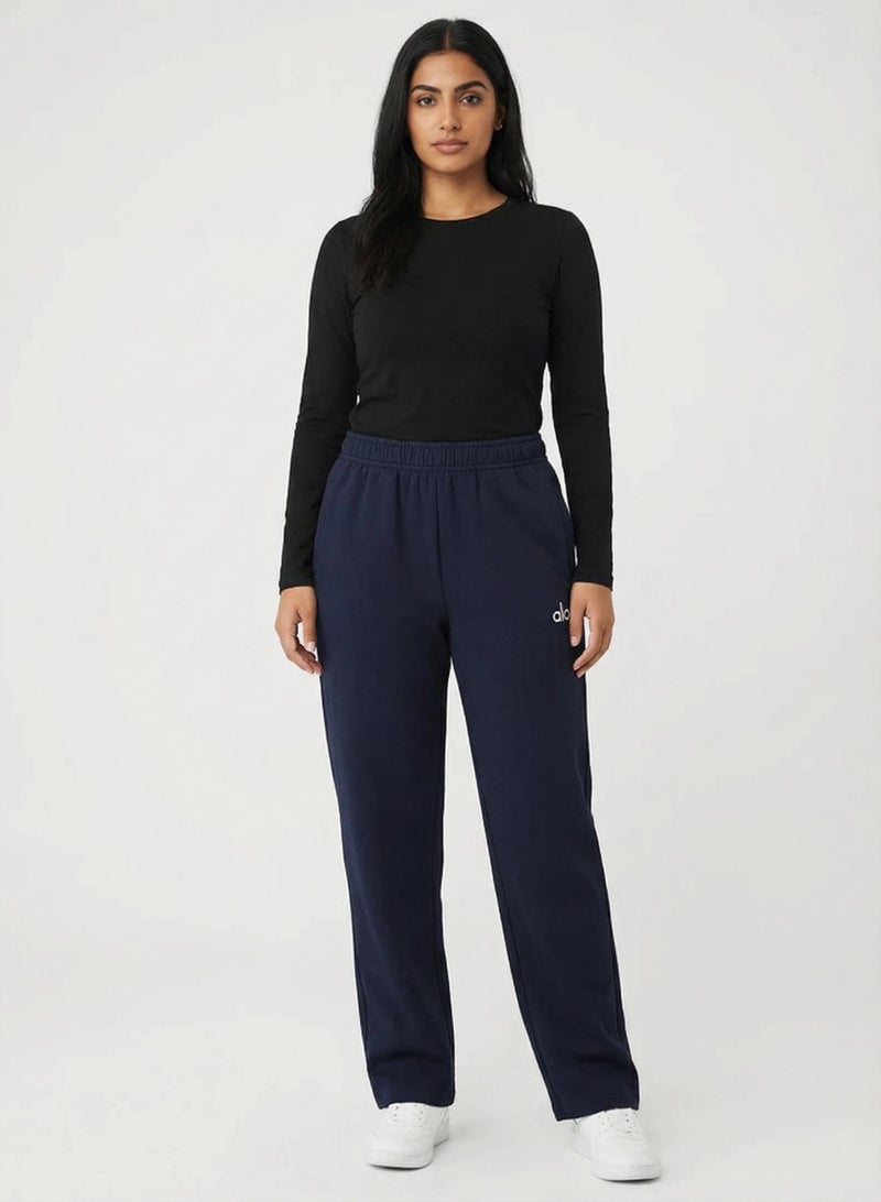 Alo Yoga Mid-Rise Straight-Leg Sweatpants - Relaxed Fit Cotton Casual Athletic Pants for Men/Women - Image 2