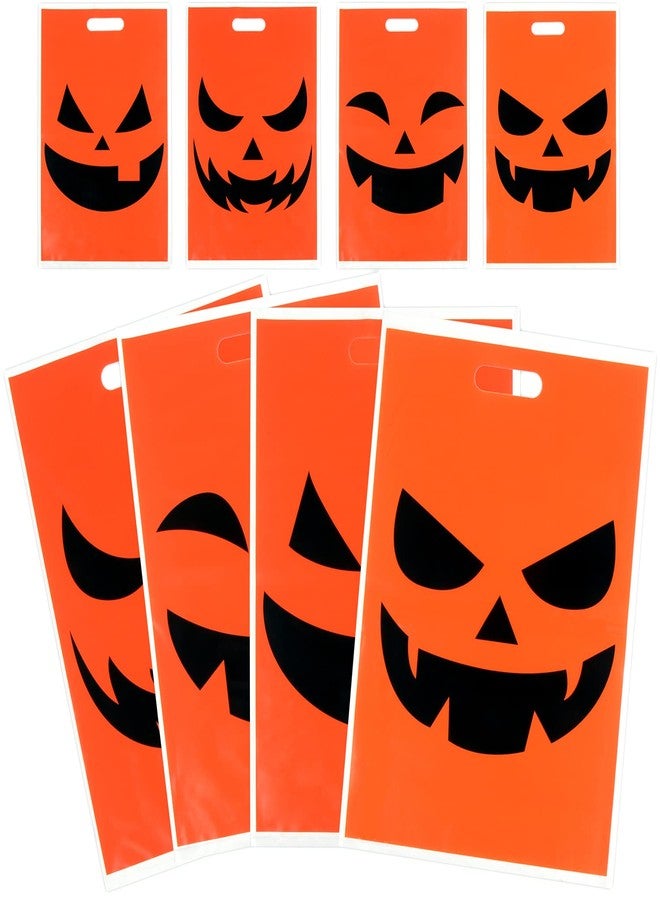 LOKIPA Halloween Plastic Pumpkin trick or Treat Candy Bags,72pcs Jack O Lantern Pumpkin Gift Snacks Party Favor Bag for Halloween - Image 2