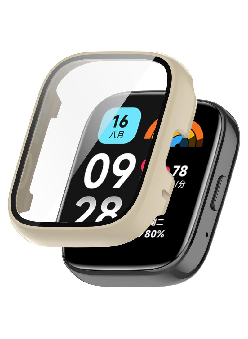 2 pieces Coverage Case with Screen Protector Compatible with Xiaomi Redmi Watch 3 lite White - Image 1