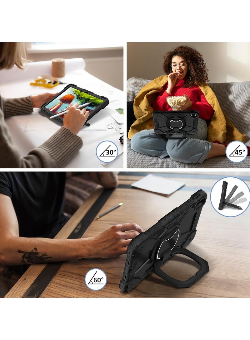 عام حافظة لهاتف هواوي ميت باد سي 11 بوصة (2024) ، غطاء لوحي ذكي مضاد للسقوط ، غطاء واقي مناسب للأطفال مع حامل مقبض حمل قابل للدوران 360 - حامل حزام وقلم - Image 3