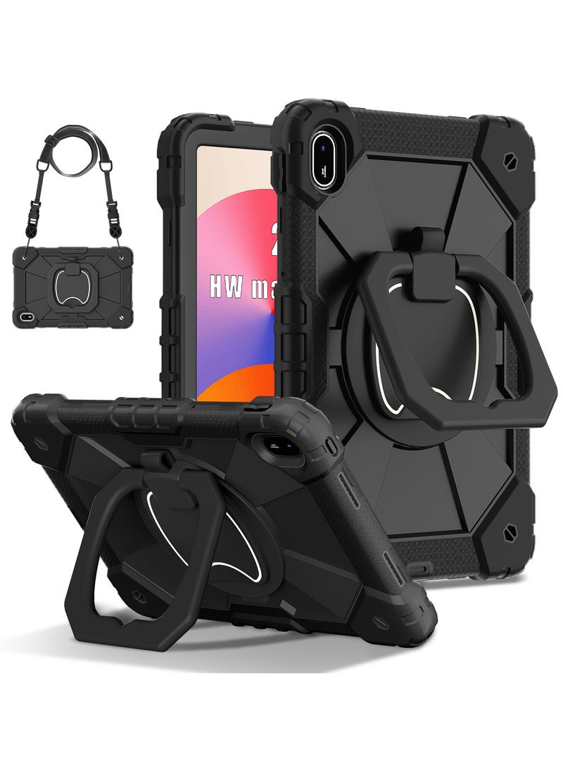 عام حافظة لهاتف هواوي ميت باد سي 11 بوصة (2024) ، غطاء لوحي ذكي مضاد للسقوط ، غطاء واقي مناسب للأطفال مع حامل مقبض حمل قابل للدوران 360 - حامل حزام وقلم - Image 1