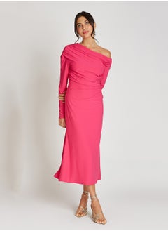 Little Mistress One Shoulder Asymetric Maxi Dress  - Image 1
