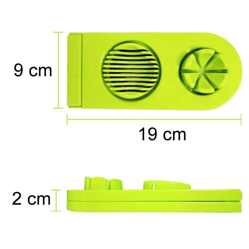 ADOVATE ADOVATE 2 in 1 Double Cut Boiled Egg Cutter with Stainless Steel Wire Handy Easy to Use Pack of 1  - Image 3