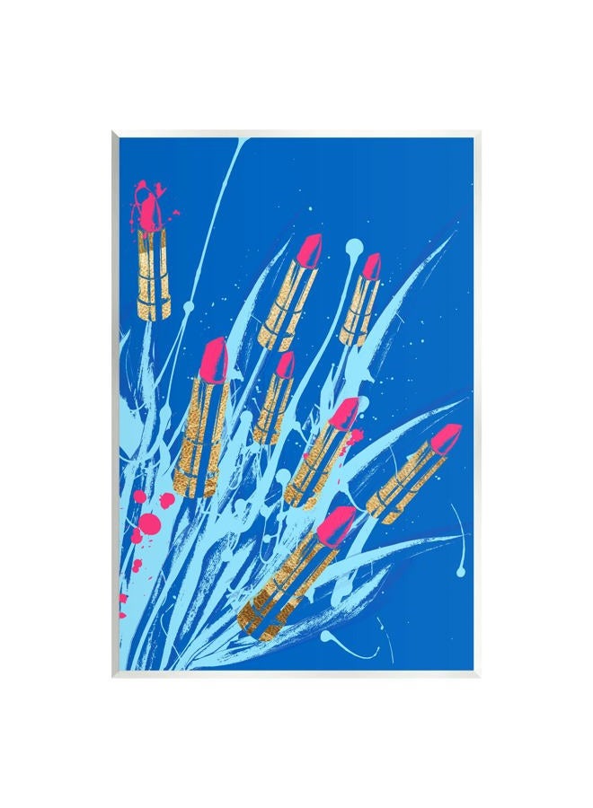 Stupell Industries Vivid Glam Lipstick Arrangement Wood Wall Art, Design by Lil' Rue - Image 1