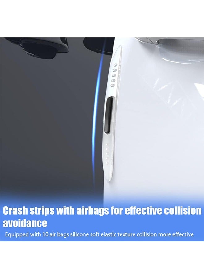 Generic 6Pcs Car Side Door Edge Guards Protector, Anti-Collision Sticker for Auto Door Bumper Edge, Electrostatic Eliminating Strip with Airbag, Universal for All Vehicles (Transparent)  - Image 3