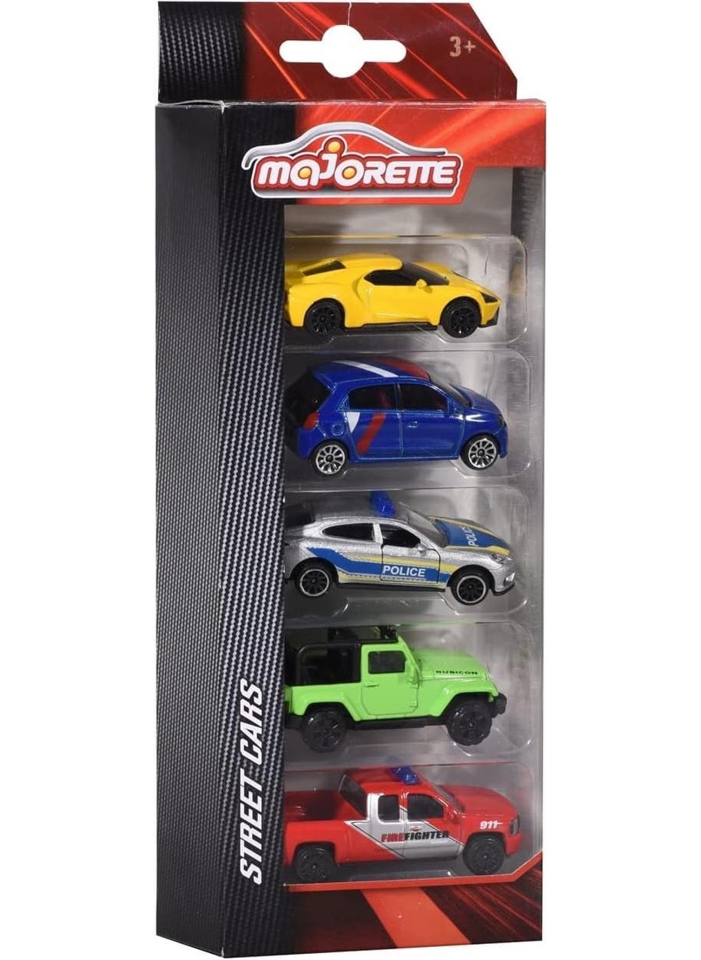 Majorette 5 Toy Cars 1 of 4 Different Sets Free Motion Licensed Model Car Set in Miniature Format  - Image 1