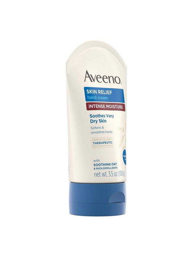 Aveeno Skin Relief Intense Moisture Hand Cream With Soothing Oat And Rich Emollients For Dry Skin 24 Hour Moisture Fragrance And Steroid Free 3.5 Oz  - Image 5