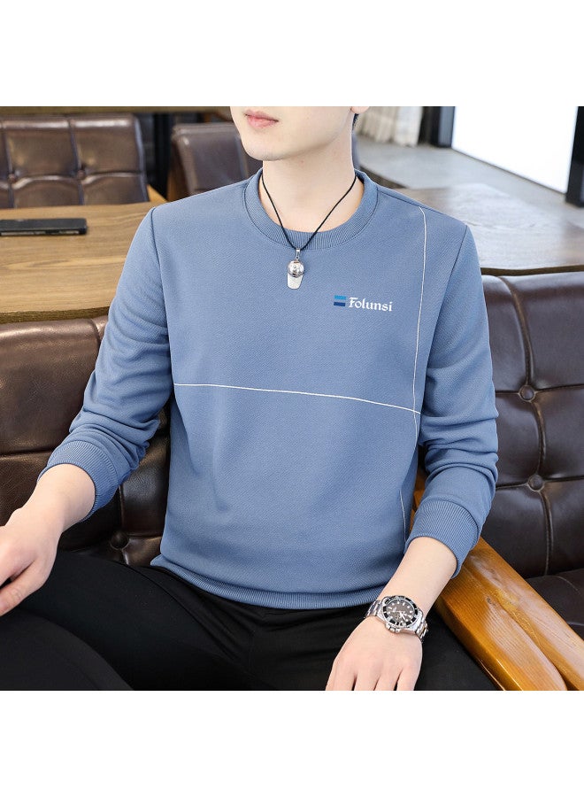 FOLUNSI Men's Round Neck Sweatshirt - Comfortable, Skin-friendly & Versatile Trendy Pullover For Spring/autumn - Image 2
