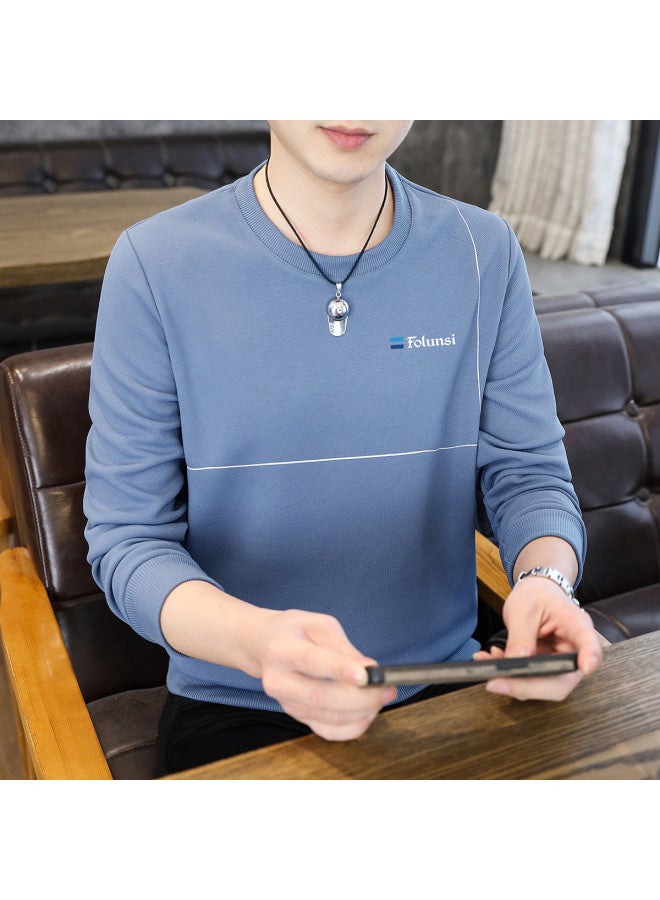 FOLUNSI Men's Round Neck Sweatshirt - Comfortable, Skin-friendly & Versatile Trendy Pullover For Spring/autumn - Image 3