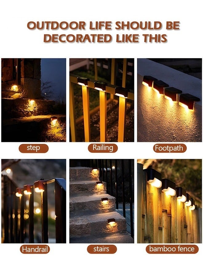 OR MENG Solar Deck Lights Outdoor, 8Pack Waterproof LED Solar Lights for Stairs, Step, Fence, Railing, Yard and Patio - Image 2