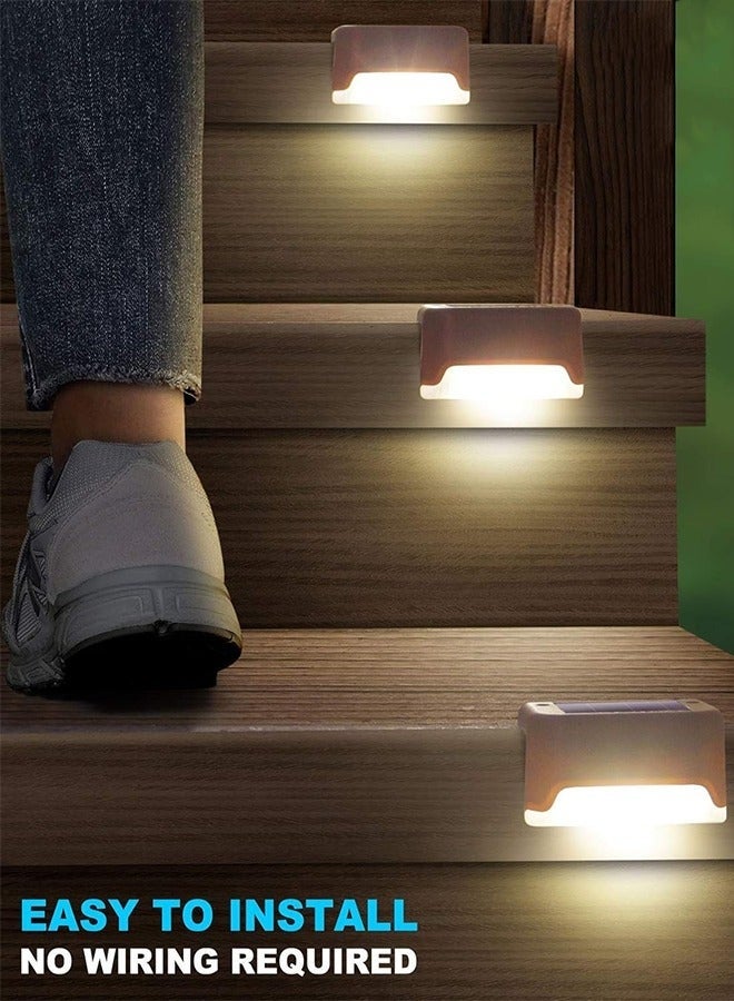 OR MENG Solar Deck Lights Outdoor, 8Pack Waterproof LED Solar Lights for Stairs, Step, Fence, Railing, Yard and Patio - Image 3