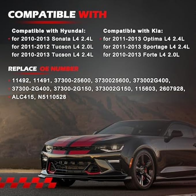 Autodevil 11492 Alternator 12V 110A Fits for Tucson Forte Sportage L4 2.0L 2.4L Replace OE 11492N, 11492, 115603, 2607928, 37300-25600 - Image 2