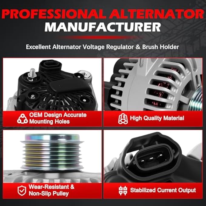Autodevil 11492 Alternator 12V 110A Fits for Tucson Forte Sportage L4 2.0L 2.4L Replace OE 11492N, 11492, 115603, 2607928, 37300-25600 - Image 5
