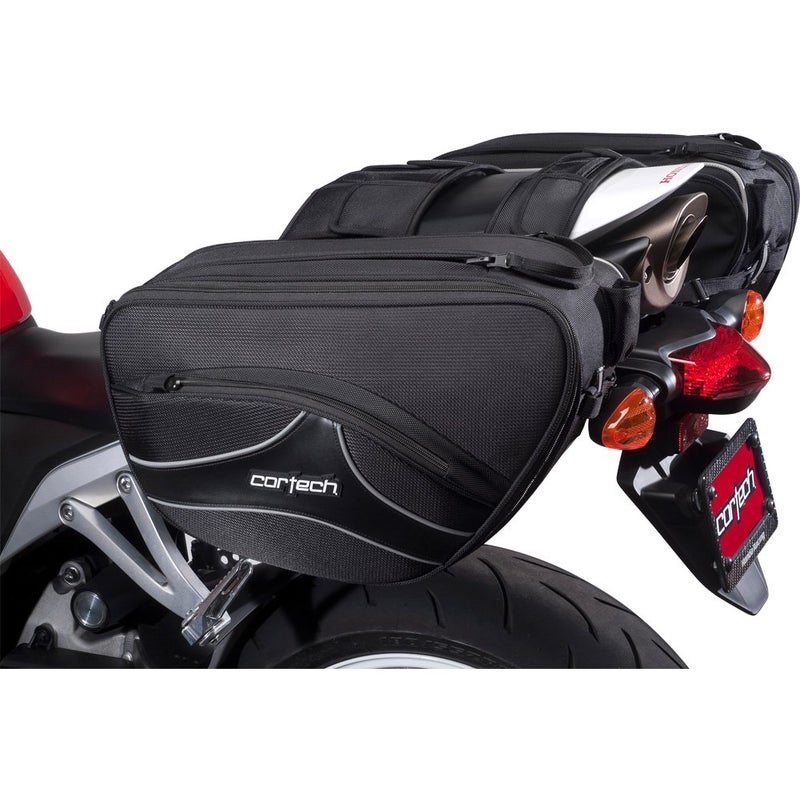 Cortech Super 2.0 36-Liter Motorcycle Saddlebag - Black / 16.9â€L x 6.7â€W x 10.2â€D - Image 1