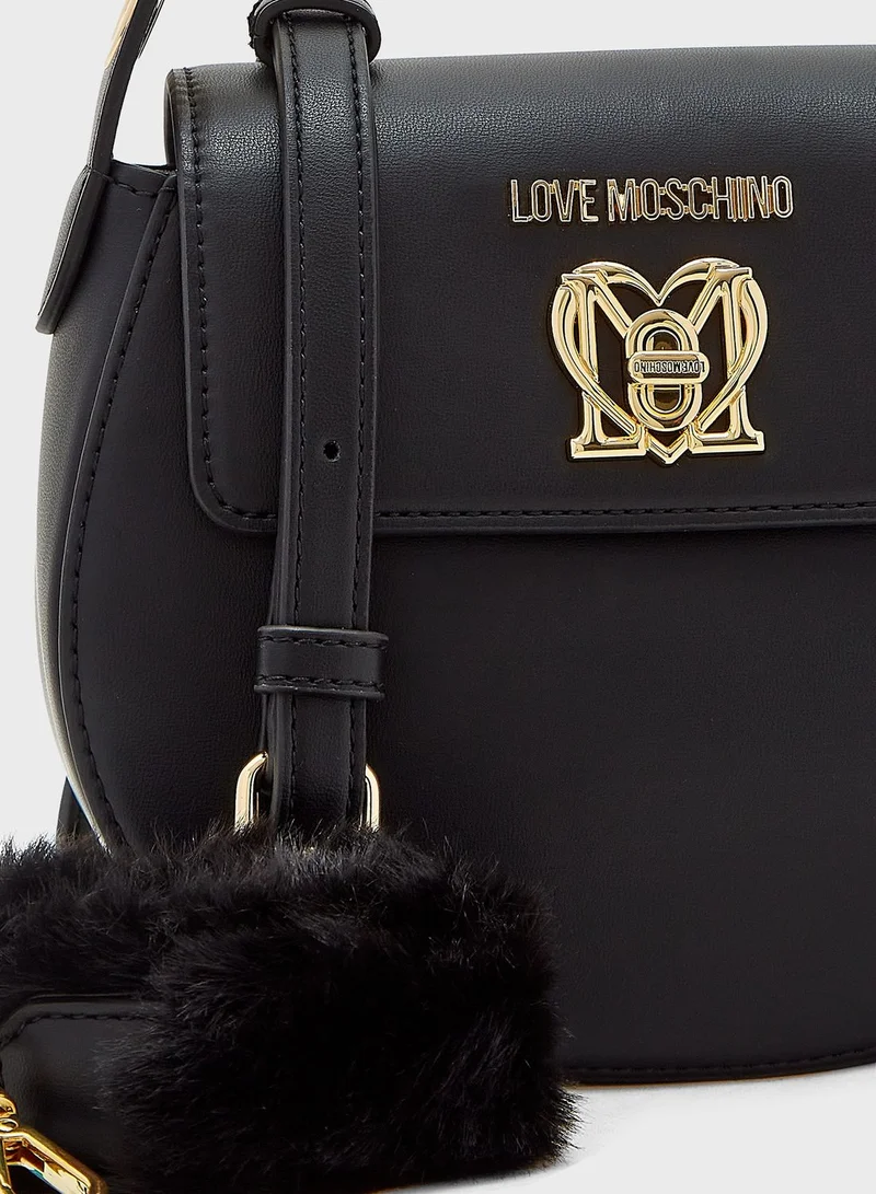 Love Moschino Flap Over Crossbody Bag