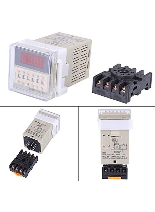 Digital Display Time Relay High Brightness LED Cycle Control With Base For Industrial Mining - Image 4