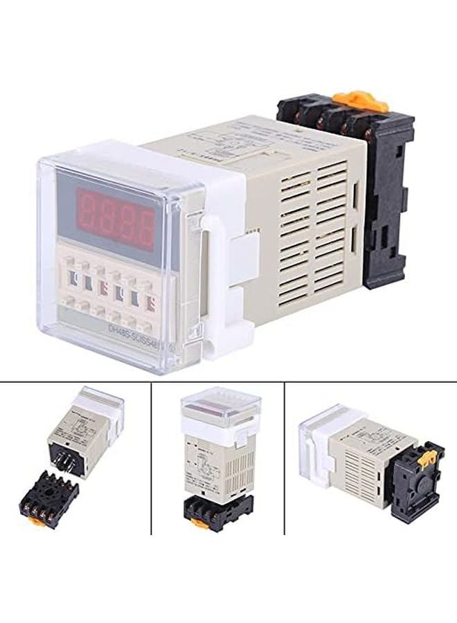 Digital Display Time Relay High Brightness LED Cycle Control With Base For Industrial Mining - Image 5