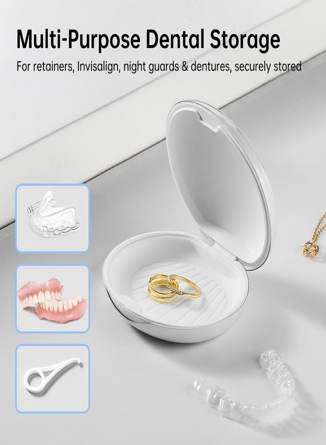 ELMWAY Retainer Case with – Aligner & Orthodontic Retainer Cleaner Box, Mouth Guard Travel Case, Portable Design, Removable Silicone Pad, Safety Closure - Image 2