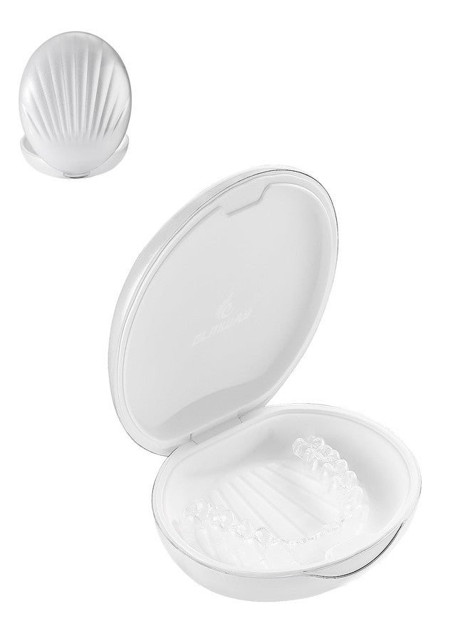 ELMWAY Retainer Case with – Aligner & Orthodontic Retainer Cleaner Box, Mouth Guard Travel Case, Portable Design, Removable Silicone Pad, Safety Closure - Image 1