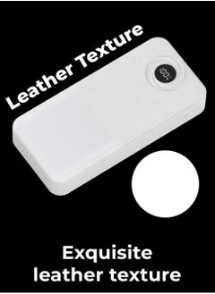 glassology 20000mAh Power Bank, PD20W + QC 22.5W Fast Charging, Polymer Battery, 2 USB Output Ports, Digital Display Power, Strong LCD Light, Compatible with iPhone, Samsung Galaxy, Apple Watch, AirPods, iPad (White)  - Image 3