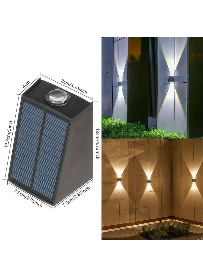 1Pc Solar Outdoor Wall Light Garden Decoration Atmosphere Light Villa Garden Waterproof Up And Down Wall Lamp