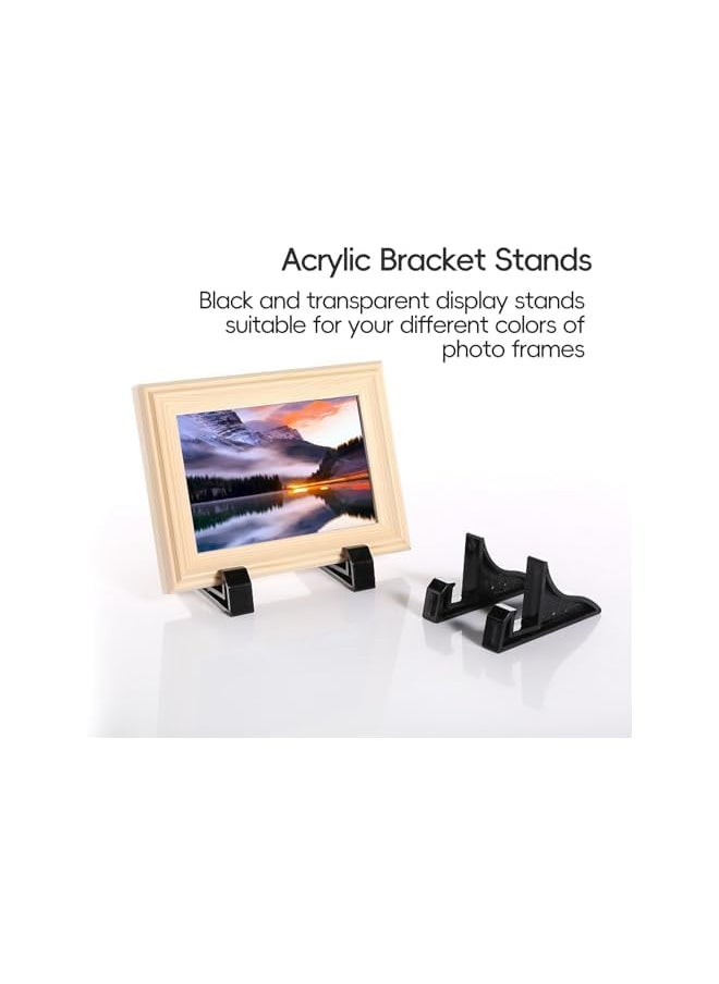 The Bros 8 Pcs Acrylic Easel Stands, Acrylic Display Stands Clear Mini Display Easel Holder for Display Pictures, Photo and and Artworks  - Image 3